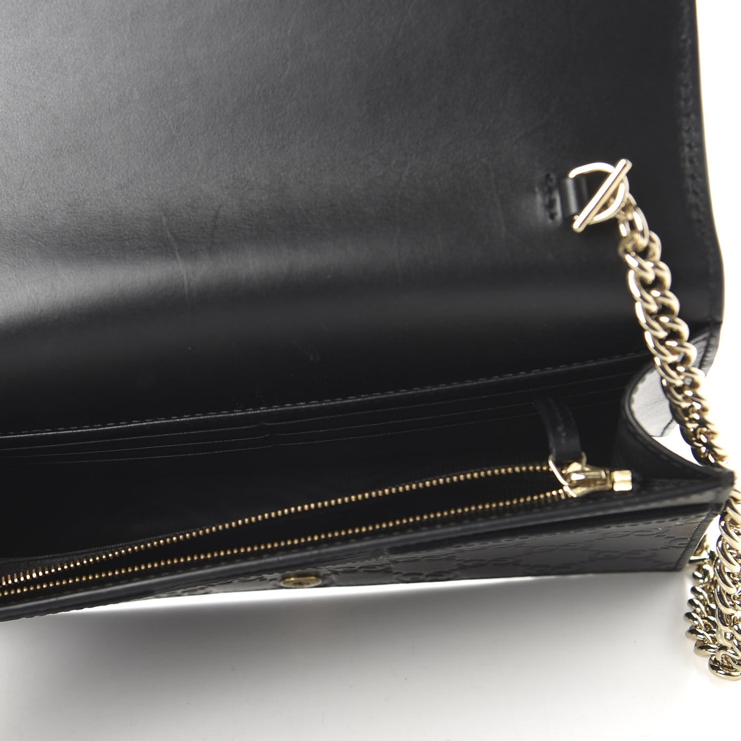 Guccissima Signature Bowy Chain Wallet Black