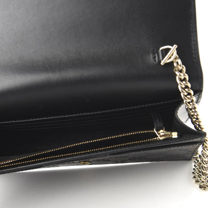Gucci Guccissima Signature Bowy Chain Wallet Black 5 of 10