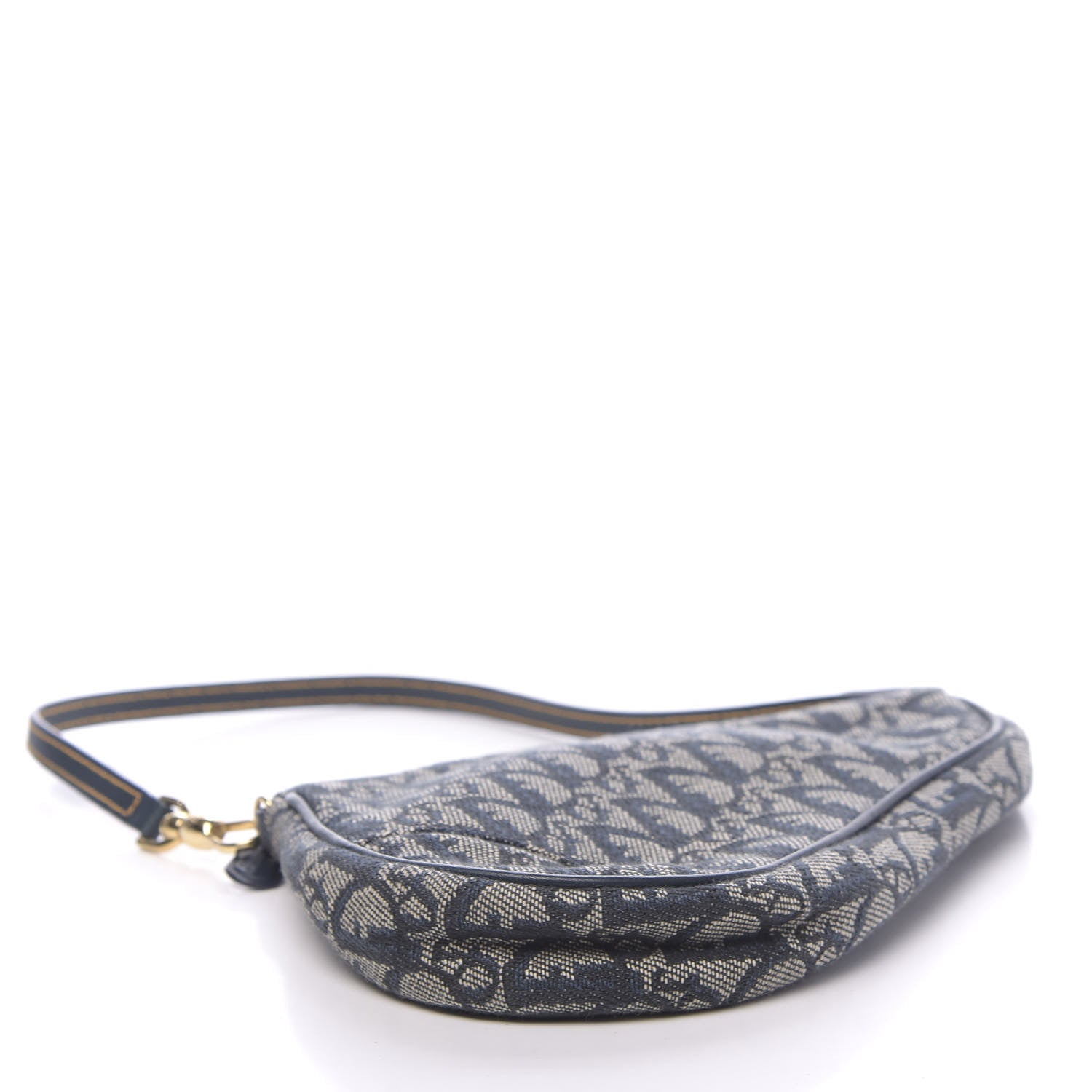 Christian Dior Monogram Mini Saddle Pochette Navy 3 of 9