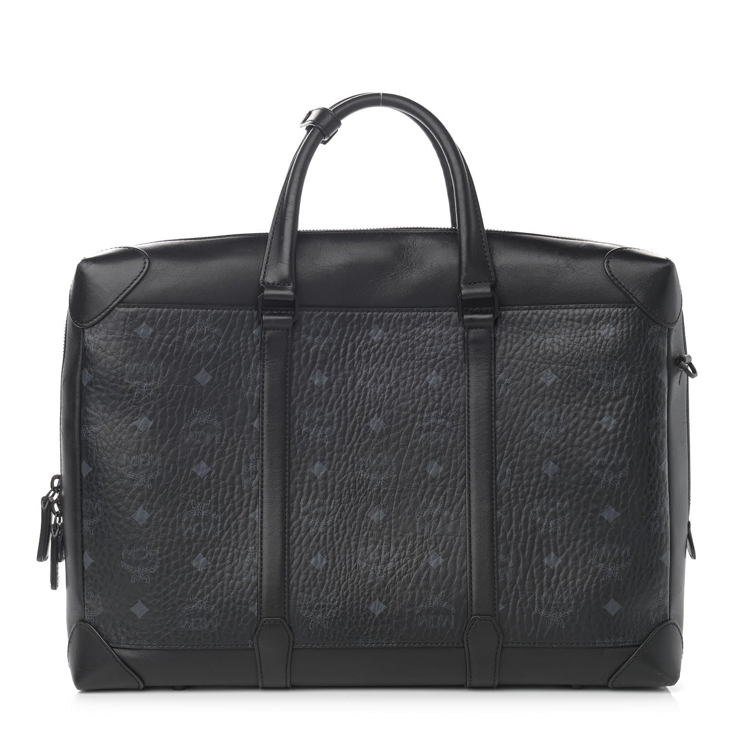 MCM Visetos Medium Soft Tote Black 1 of 12