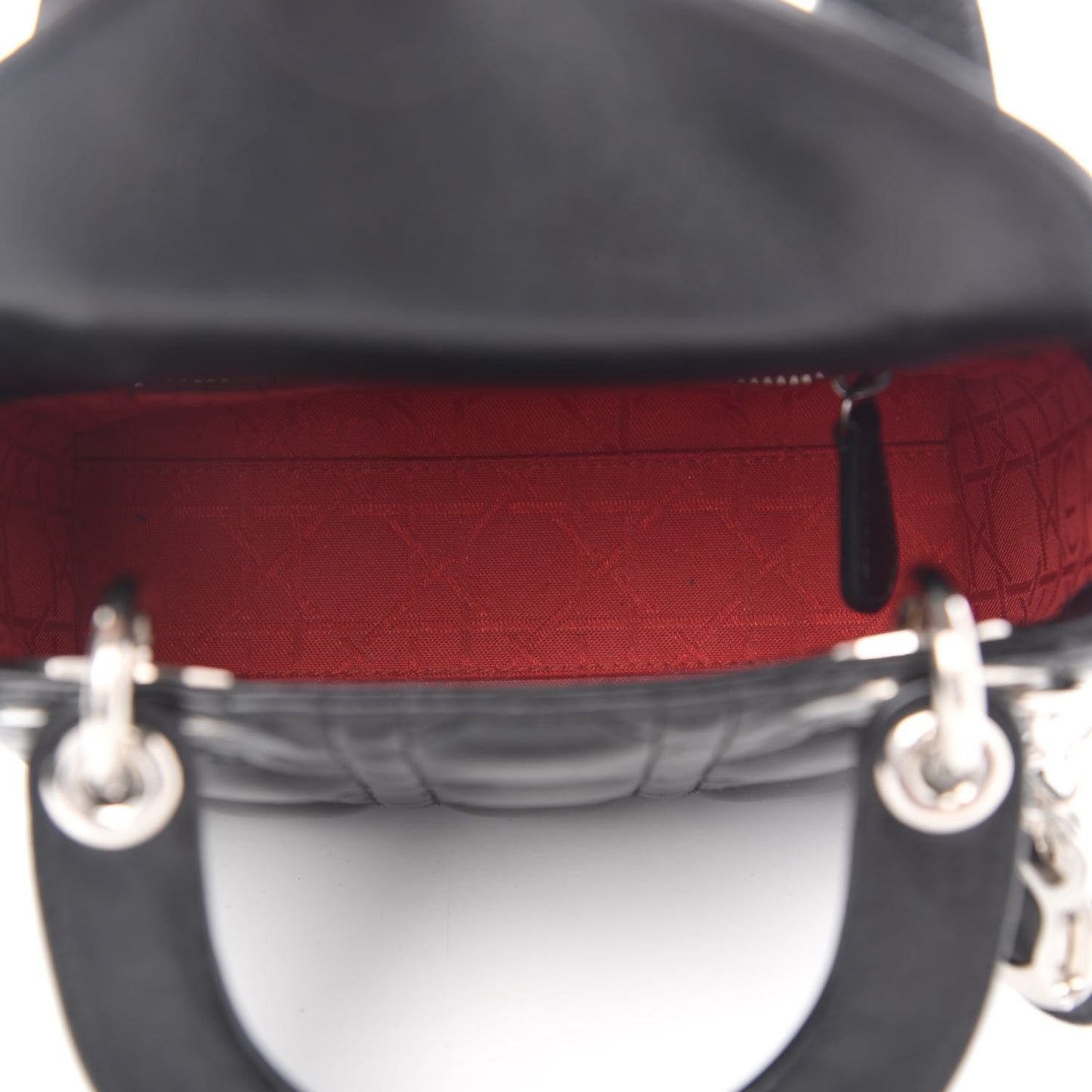 Lambskin Cannage Mini Lady Dior Black