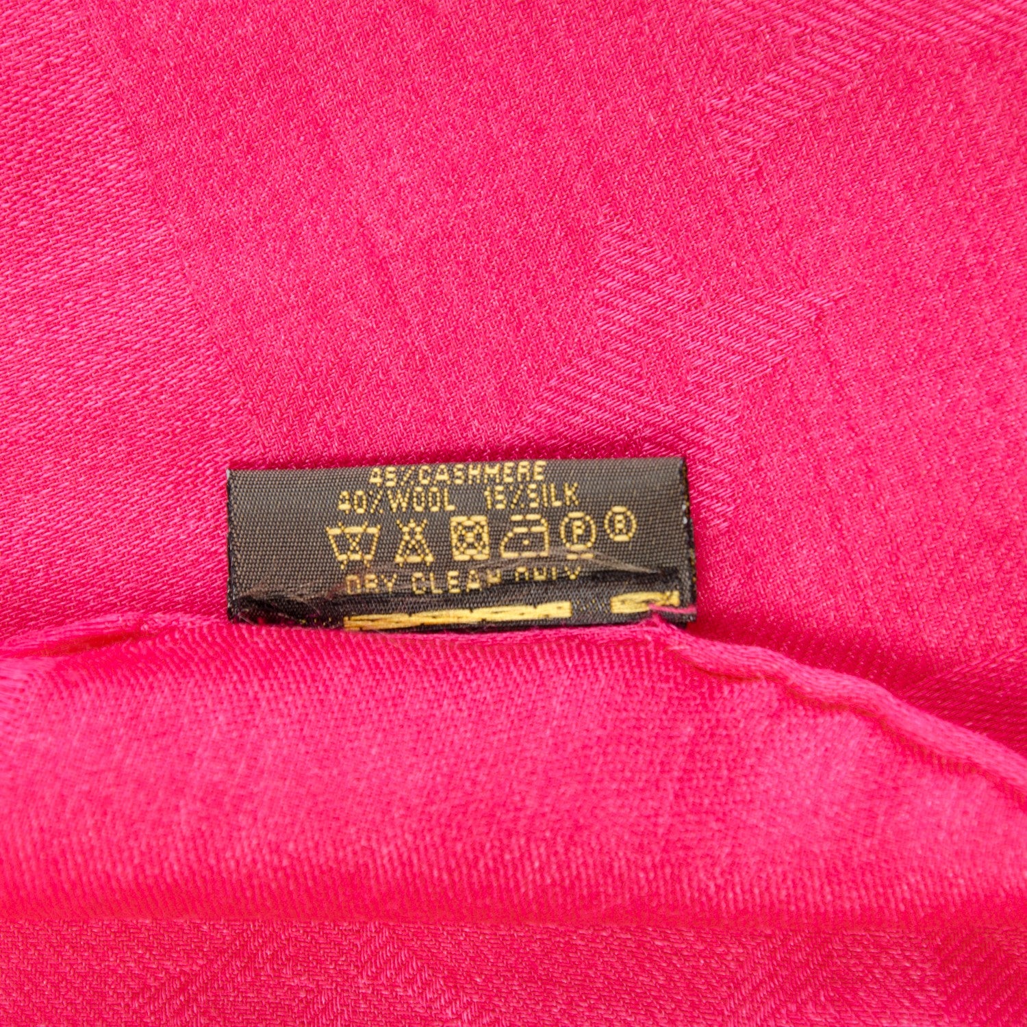 Louis Vuitton Cashmere Wool Silk Monogram Stole Fuchsia 6 of 6