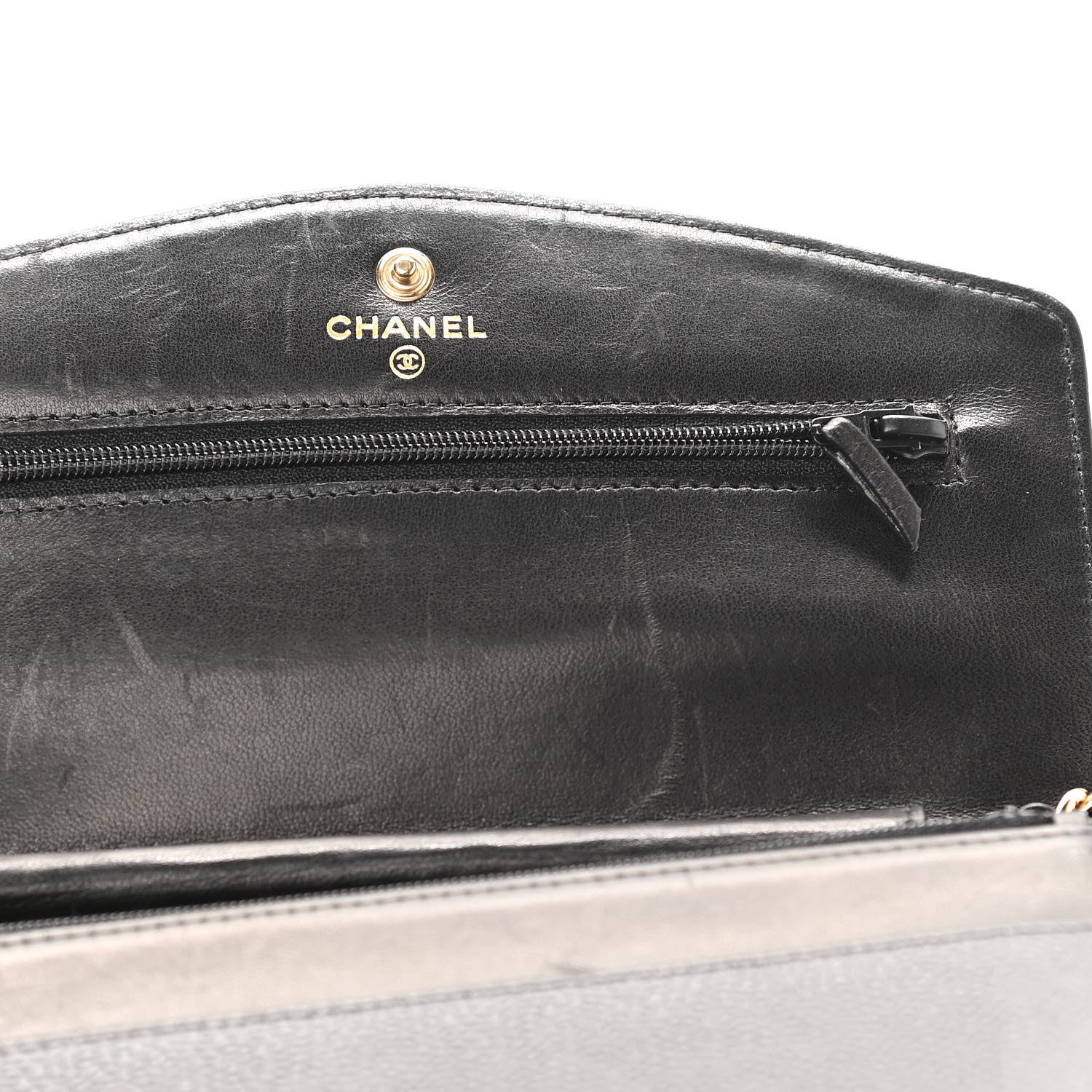 Chanel Caviar Timeless CC Wallet On Chain WOC Black 11 of 11