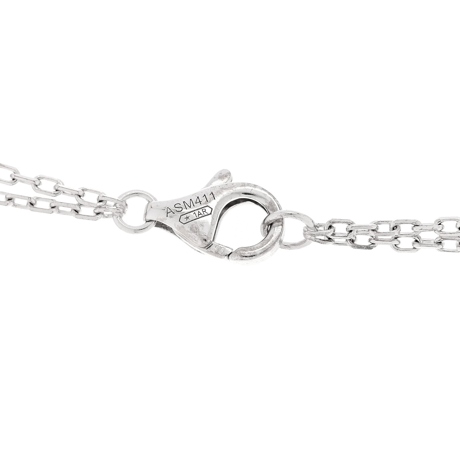 Cartier 18K White Gold 2 Diamond LOVE Necklace 5 of 5