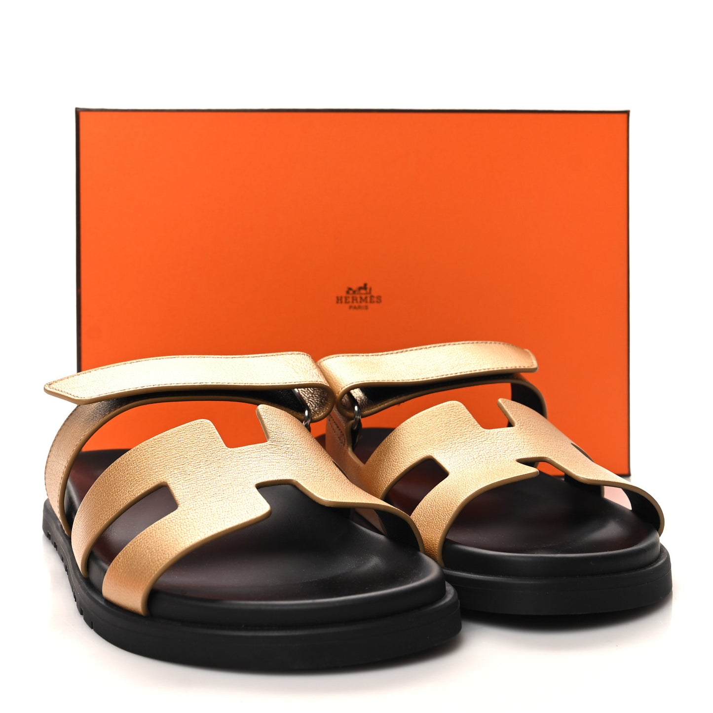 Metallic Goatskin Womens Chypre Sandals 39 Dore