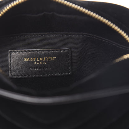 Saint Laurent Velour Matelasse Monogram Lou Belt Bag Black 6 of 10