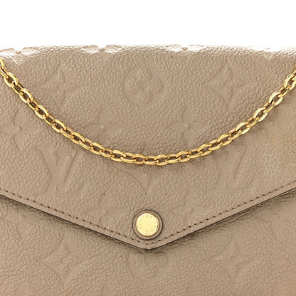 Louis Vuitton Empreinte Pochette Felicie Chain Wallet Tourterelle 8 of 13