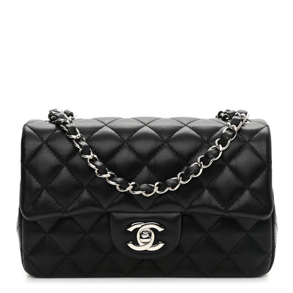 Chanel Lambskin Quilted Mini Rectangular Flap Black 1 of 9