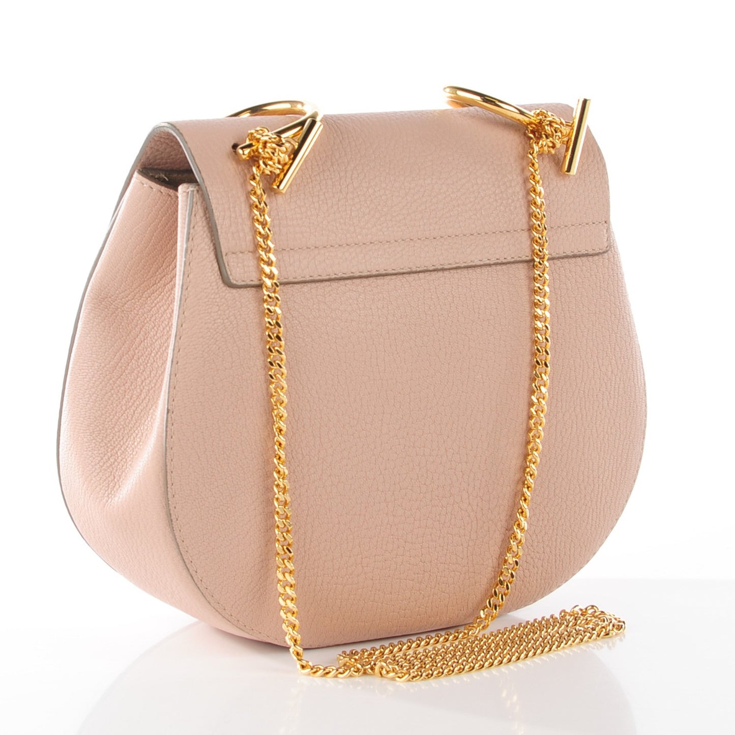 Grained Lambskin Drew Shoulder Bag Cement Pink