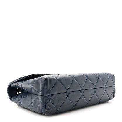 Chanel Calfskin Quilted In the Business Flap Dark Navy Blue 4 of 10