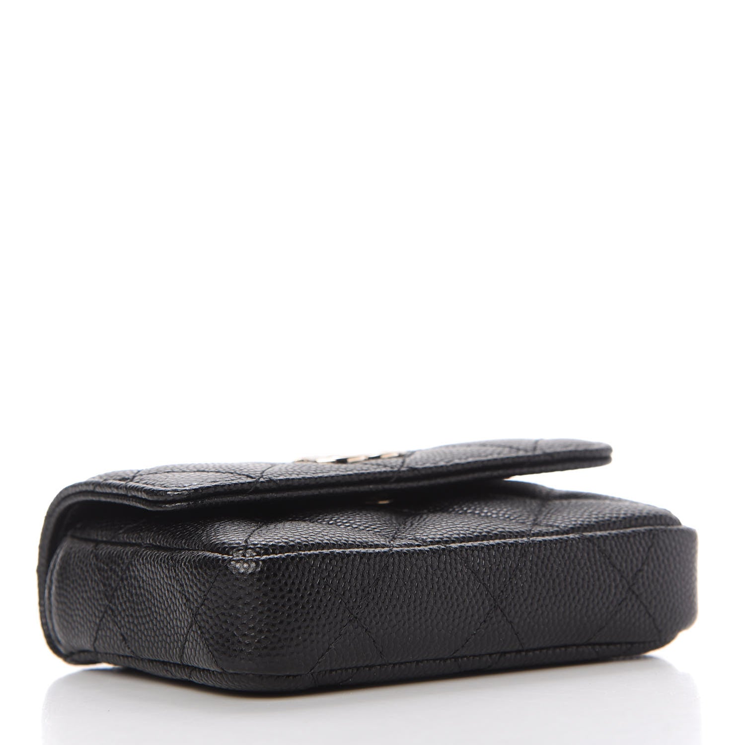 Chanel Caviar Quilted Pearl Card Holder On Chain Black 4 of 11