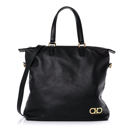 Salvatore Ferragamo Calfskin Tote Black 1 of 15