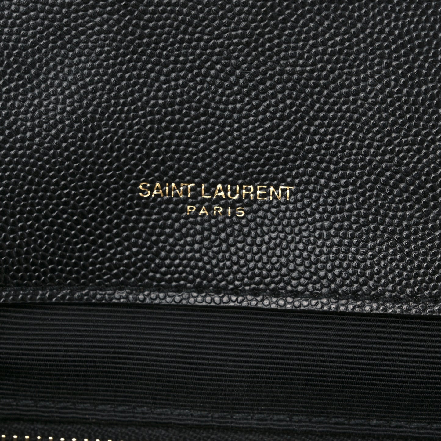 Grain De Poudre Textured Mixed Matelasse Large Triquilt Monogram Satchel Black