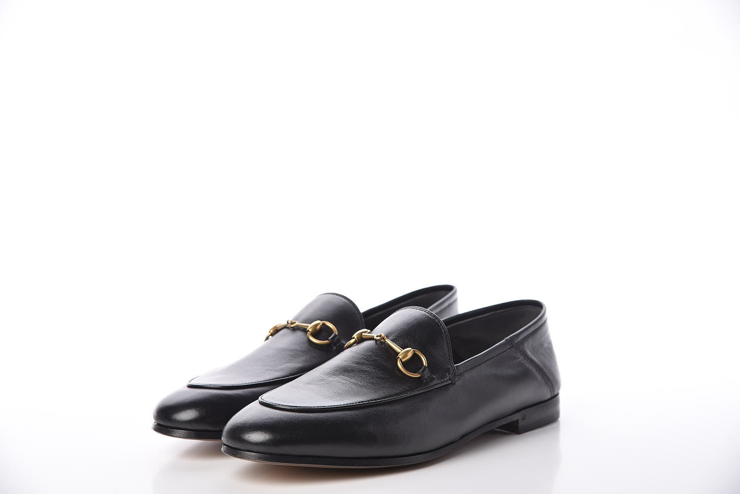 Gucci Lambskin Womens Brixton Horsebit Loafers 39 Black 3 of 8