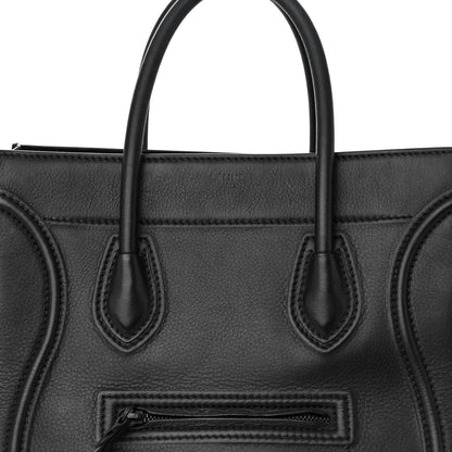 Celine Supple Calfskin Medium Phantom Luggage Black 7 of 12
