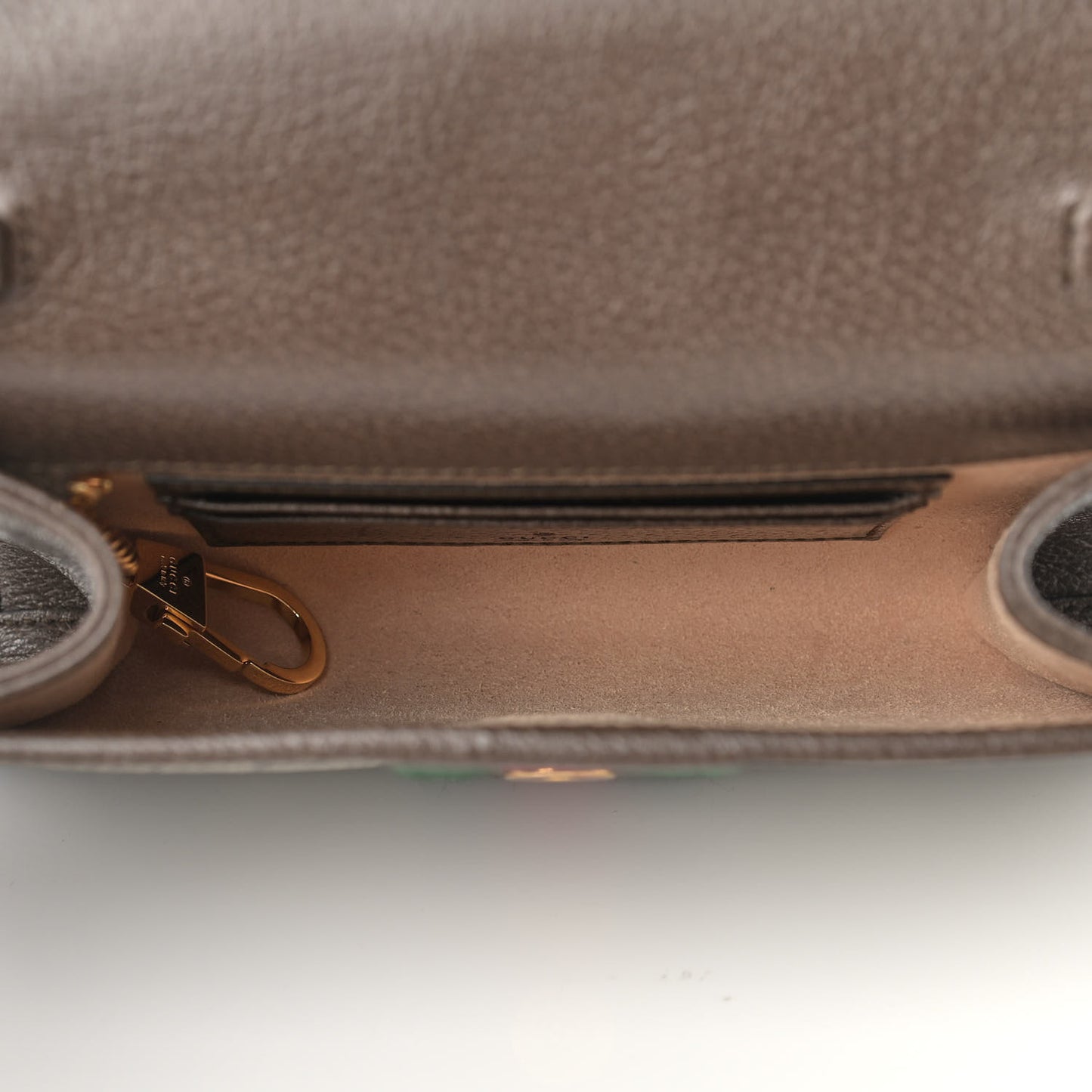 GG Supreme Monogram Web Mini Rajah Slim Flap Shoulder Bag Beige New Acero