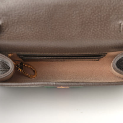 Gucci GG Supreme Monogram Web Mini Rajah Slim Flap Shoulder Bag Beige New Acero 4 of 8