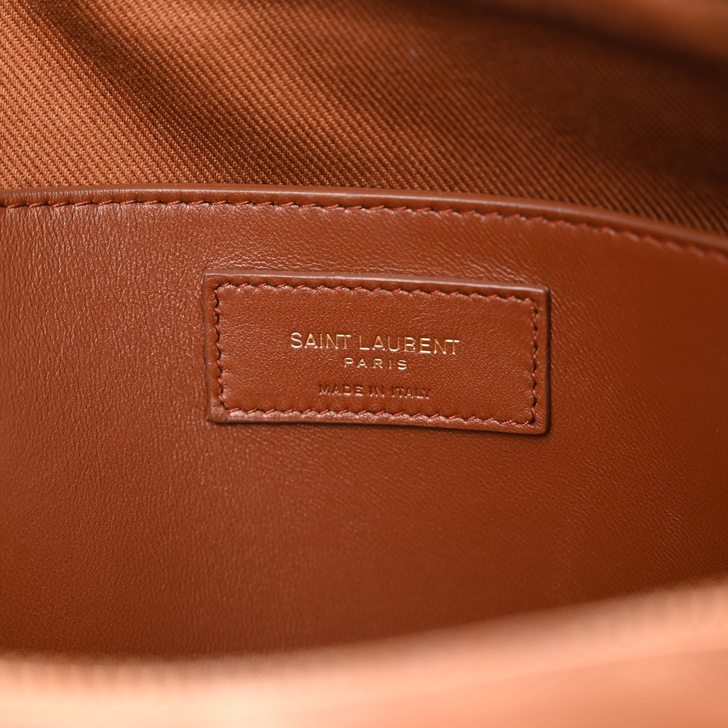 Saint Laurent Calfskin Monogram Medium Niki Chain Satchel Cognac 6 of 10