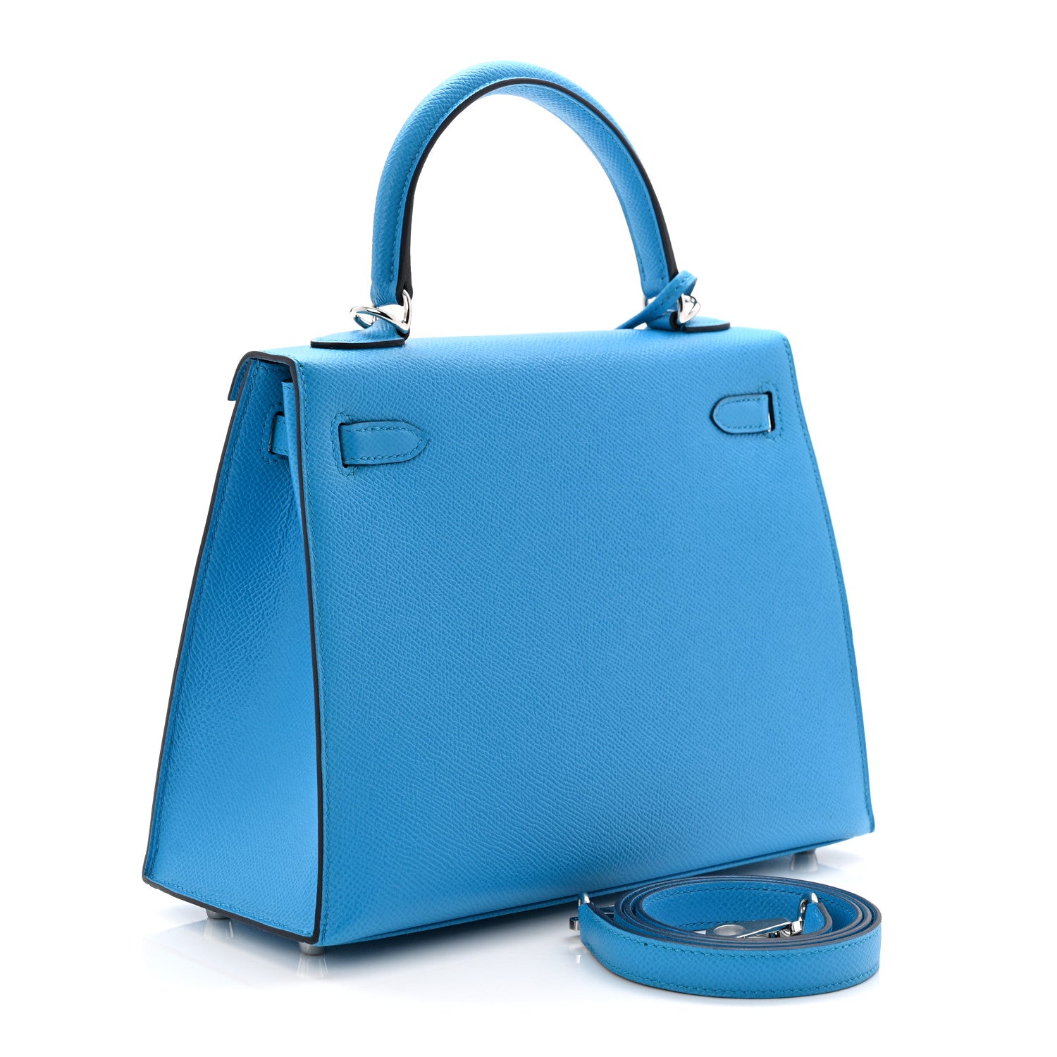 Hermes Epsom Kelly Sellier 25 Bleu Frida 3 of 11