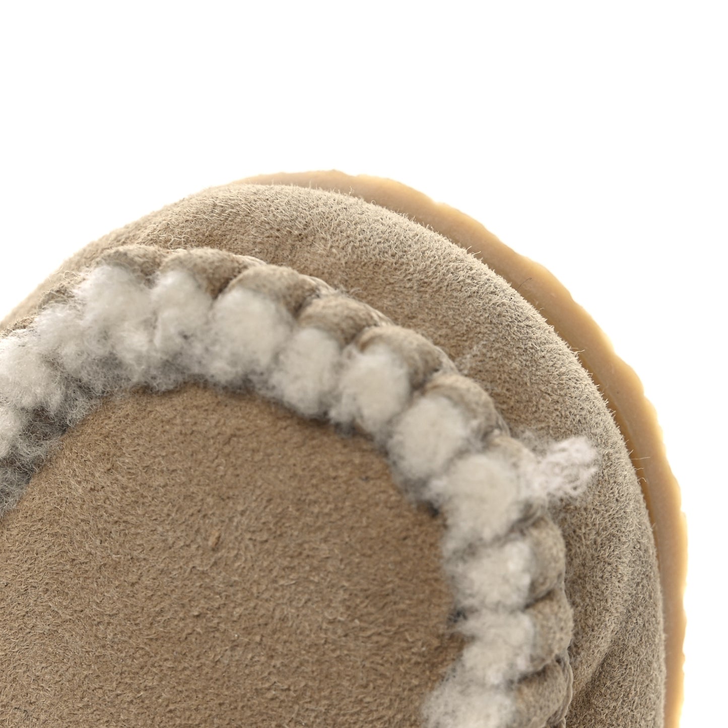 Shearling Moccasin Loafers 35 Beige