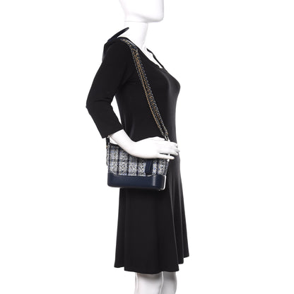 Chanel Tweed Calfskin Small Gabrielle Hobo Blue 2 of 12