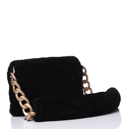 Chanel Shearling Quilted Single Flap Black 4 of 15