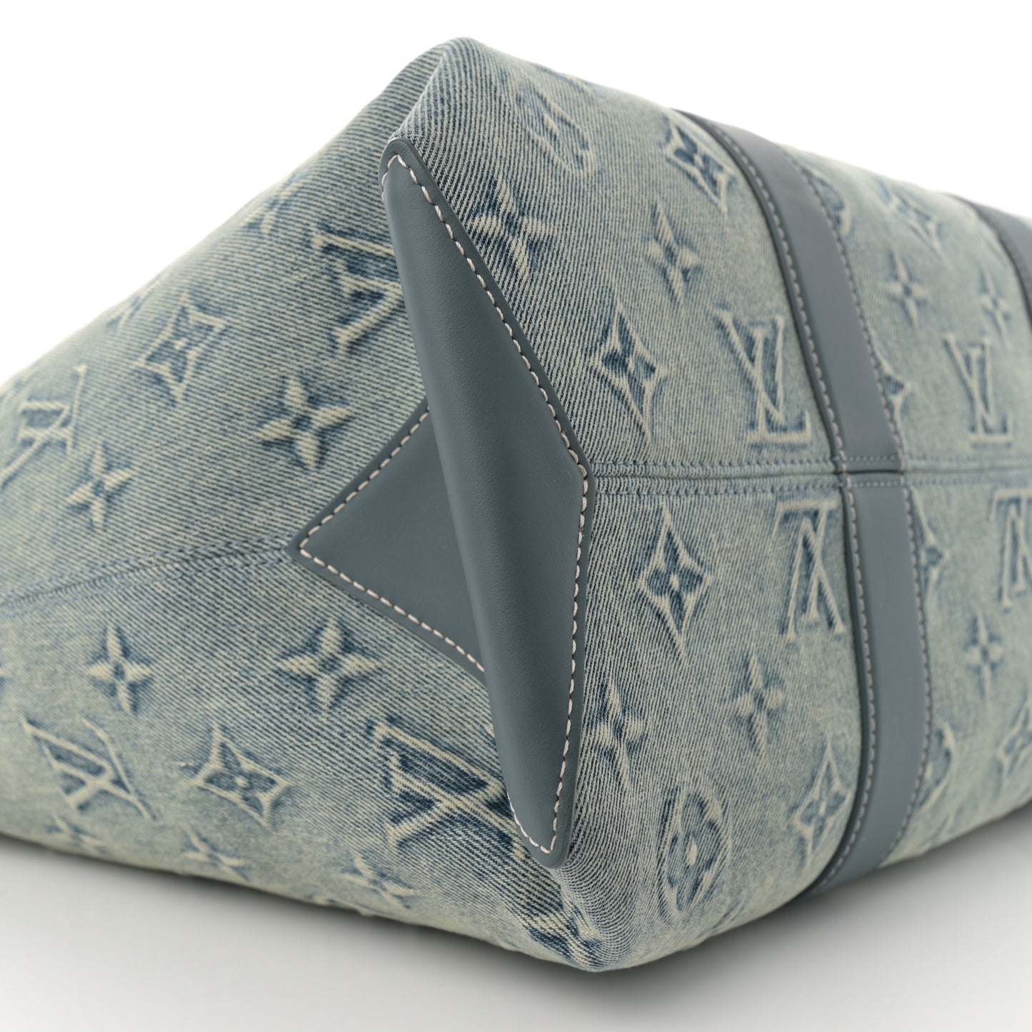Monogram Washed Denim Weekend Tote NM Blue