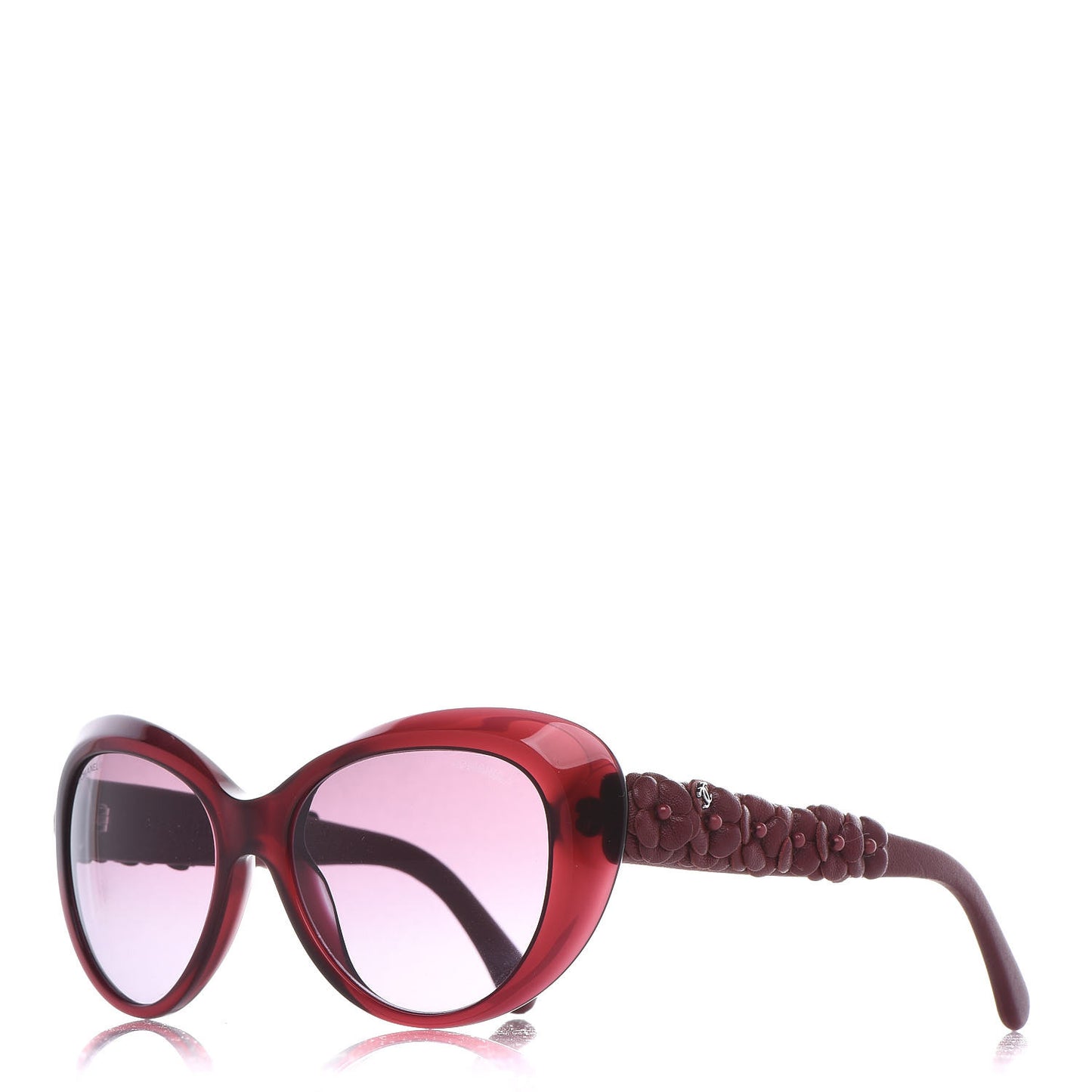 Lambskin Camellia CC Sunglasses 5318 Q Red