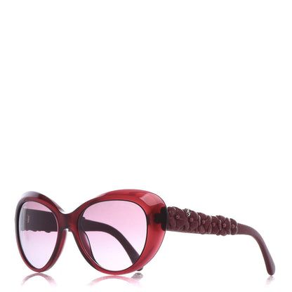 Chanel Lambskin Camellia CC Sunglasses 5318 Q Red 1 of 8