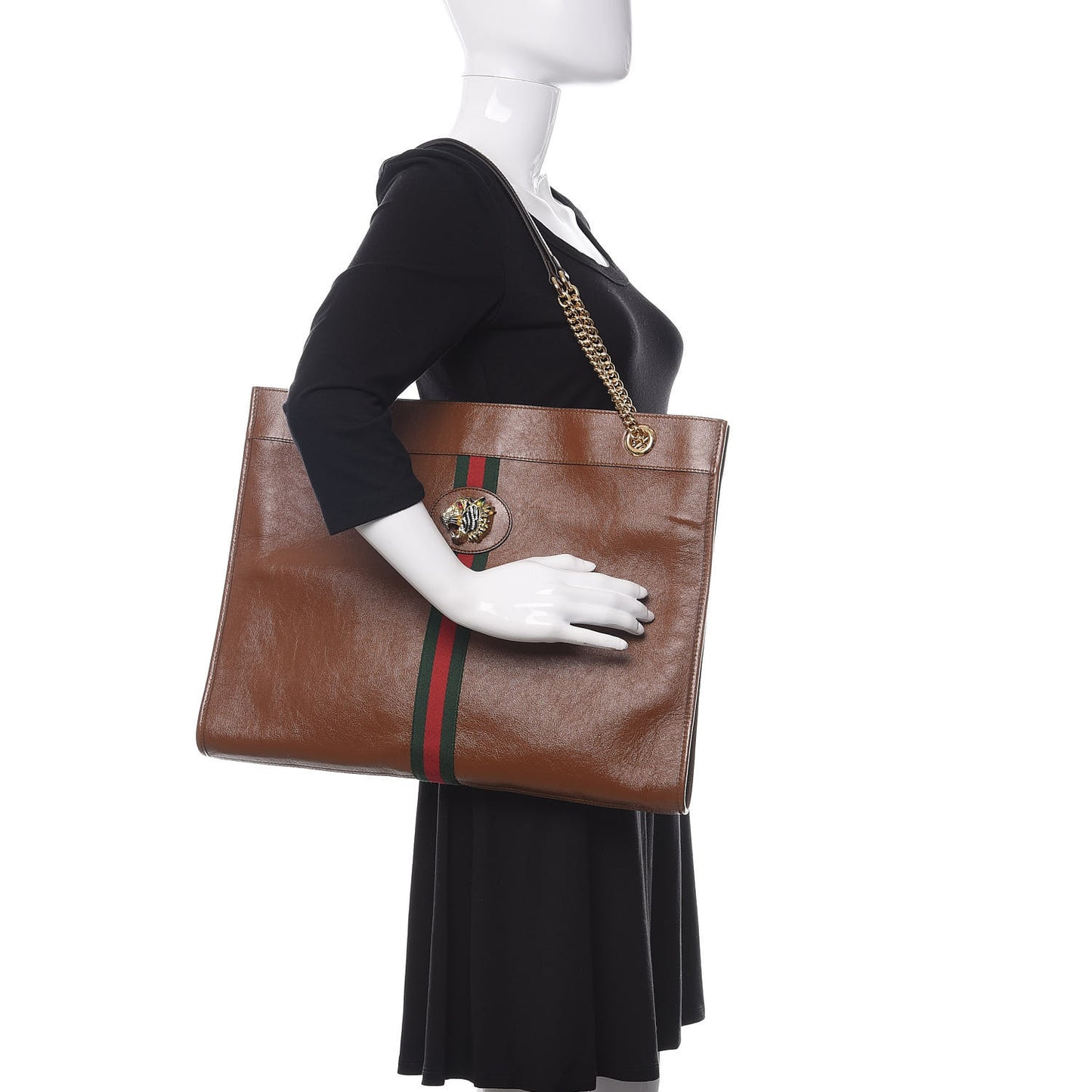 Calfskin Large Rajah Chain Tote Cuir