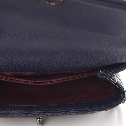 Chanel Caviar Quilted Mini Coco Handle Flap Navy Blue 5 of 8