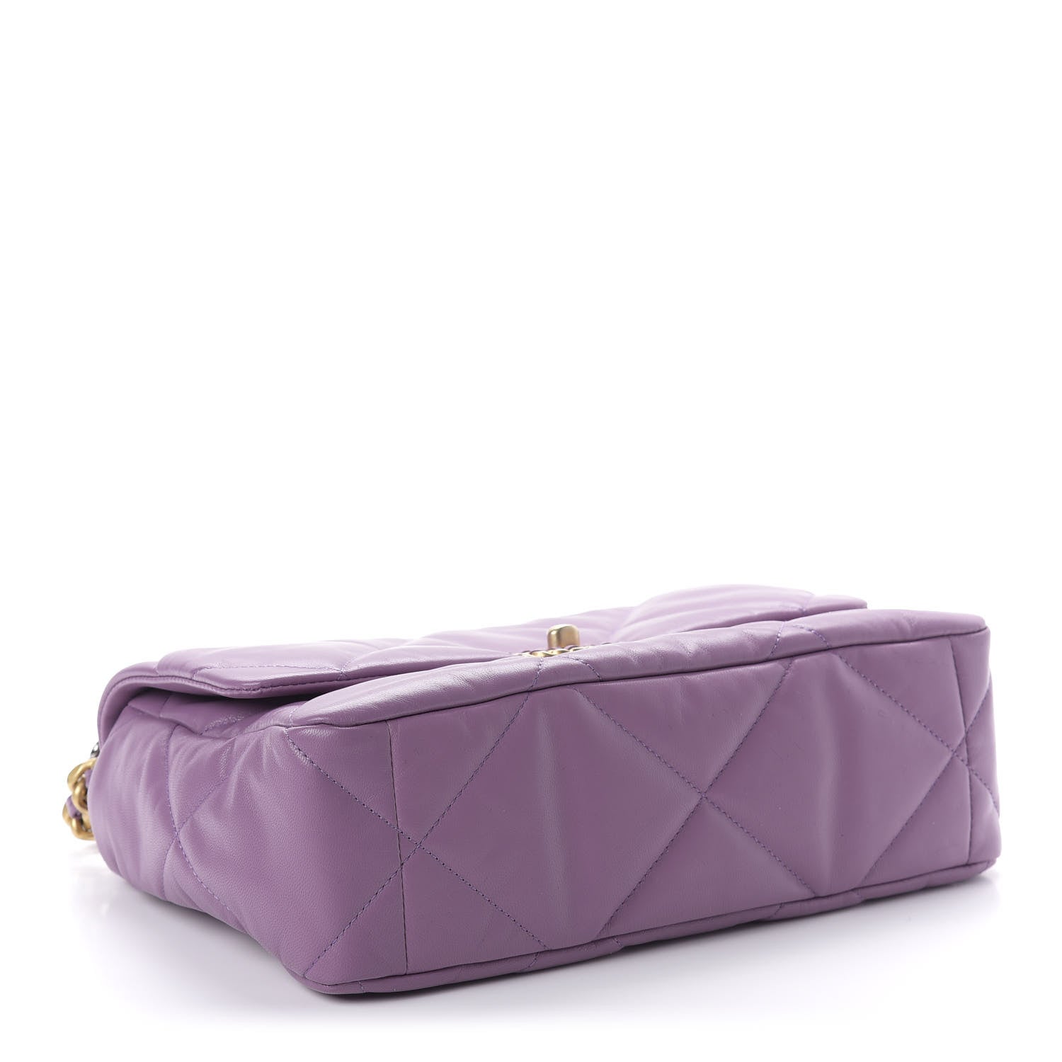 Chanel Goatskin Quilted Medium 19 Flap Violet Purple 4 of 11