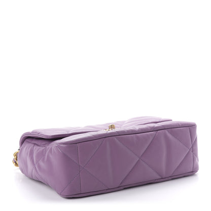 Chanel Goatskin Quilted Medium 19 Flap Violet Purple 4 of 11