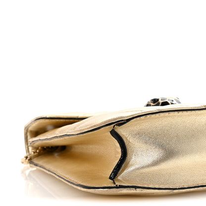 Bulgari Metallic Calfskin Quilted Serpenti Forever Shoulder Bag Gold 8 of 9