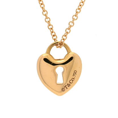 Tiffany 18K Rose Gold Mini Heart Lock Pendant Necklace 4 of 5