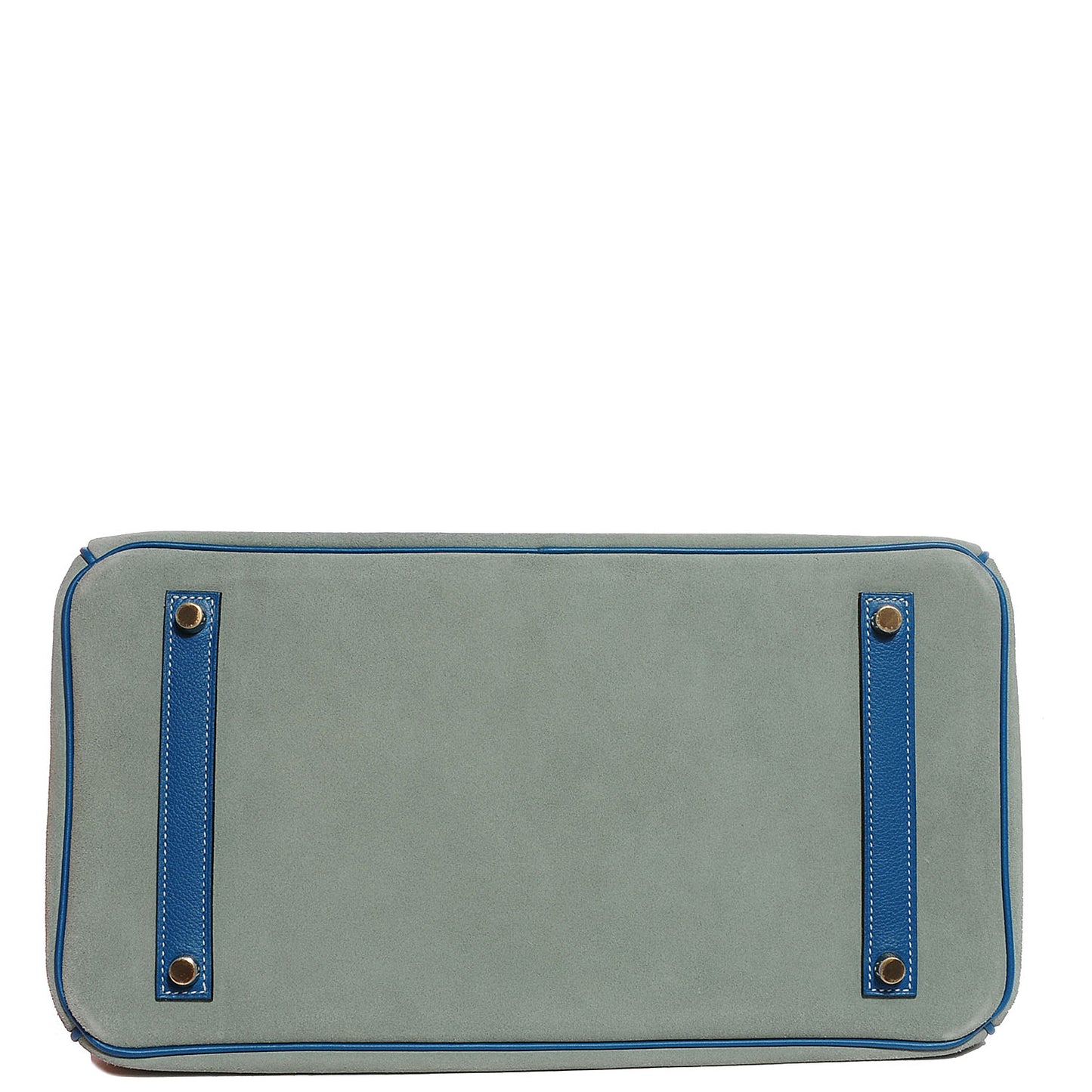 Veau Doblis Evergrain Grizzly Birkin 35 Bleu de Galice Ciel