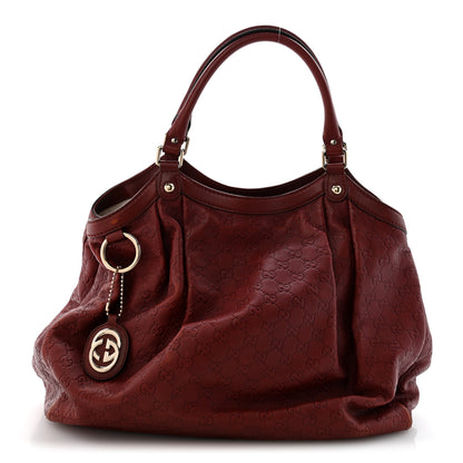Gucci Guccissima Large Sukey Tote Red 1 of 12