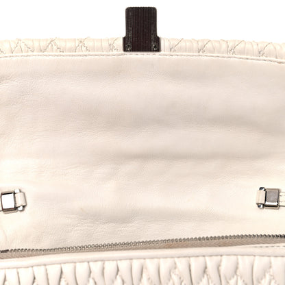 Miu Miu Nappa Matelasse Crystal Shoulder Bag Bianco 12 of 16