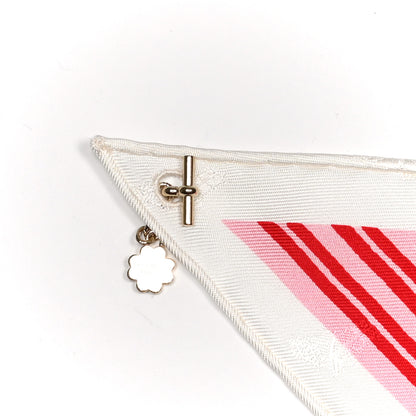 Hermes Silk Garde Robe Pop Charm Triangle Scarf 70 Multicolor White 5 of 6