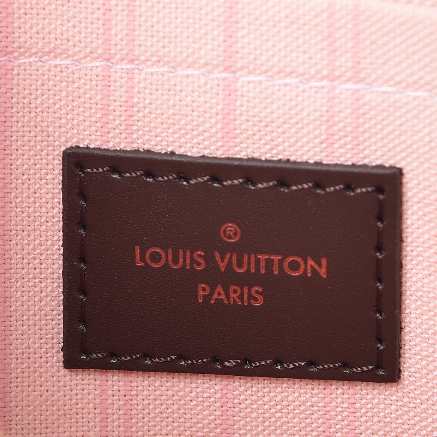 Damier Ebene Neverfull MM GM Pochette Rose Ballerine