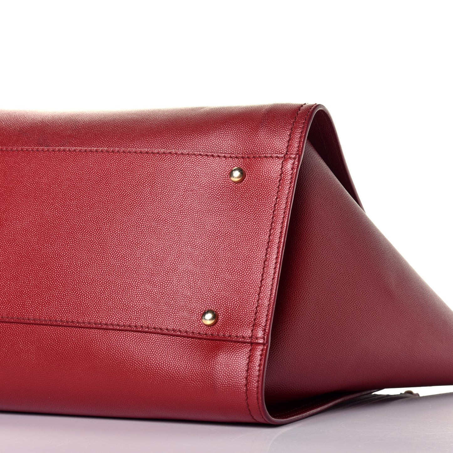 Caviar Medium Studded Deauville Tote Red