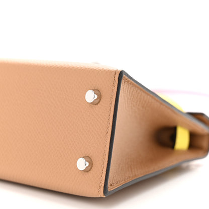Hermes Epsom Mini Kelly Sellier 20 Chai Mauve Sylvestre Lime 10 of 12