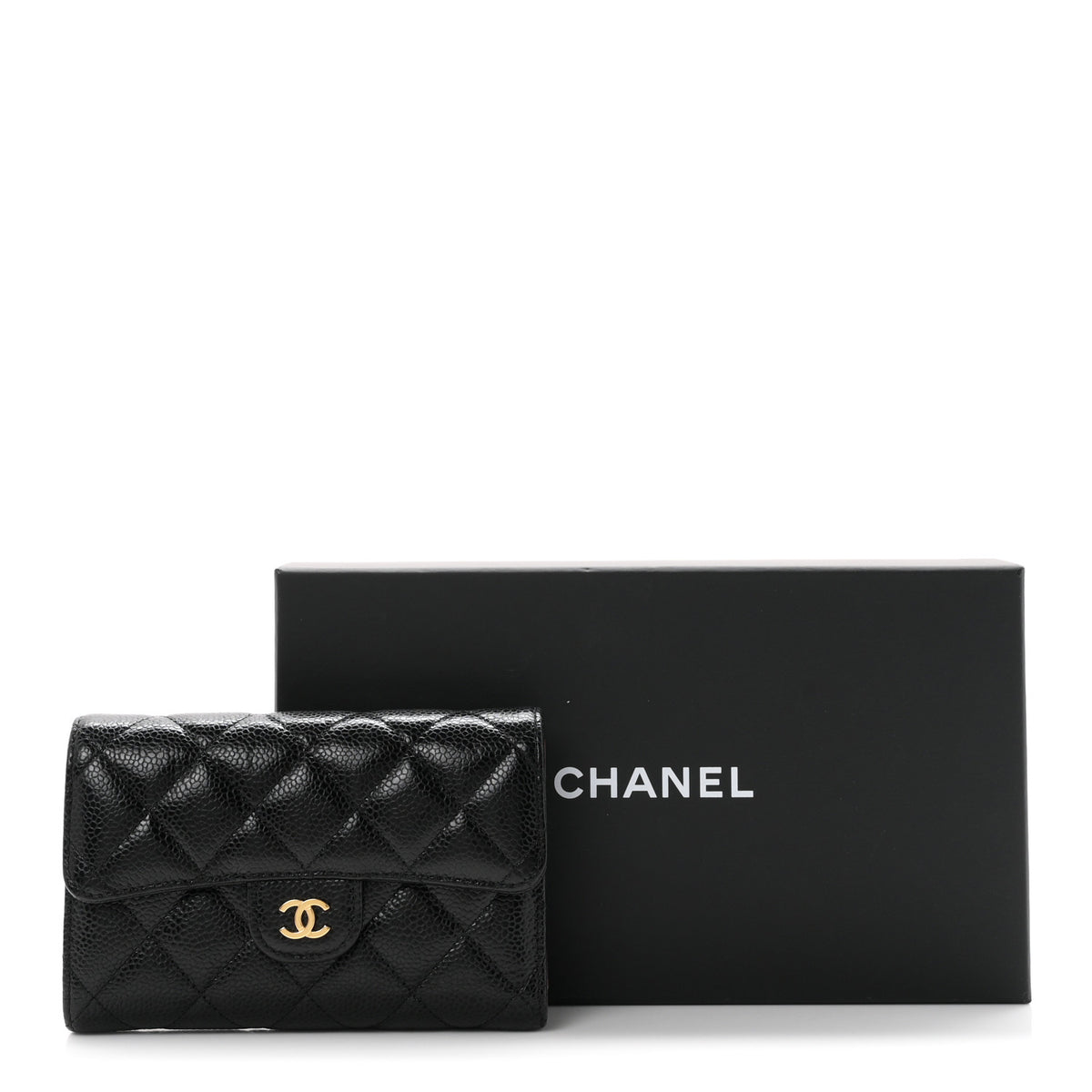 Chanel Caviar Quilted Medium Flap Wallet Black 9 of 9