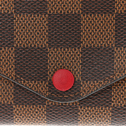 Louis Vuitton Damier Ebene Josephine Wallet Red 12 of 15