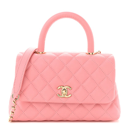 Chanel Caviar Quilted Mini Coco Handle Flap Light Pink 1 of 10