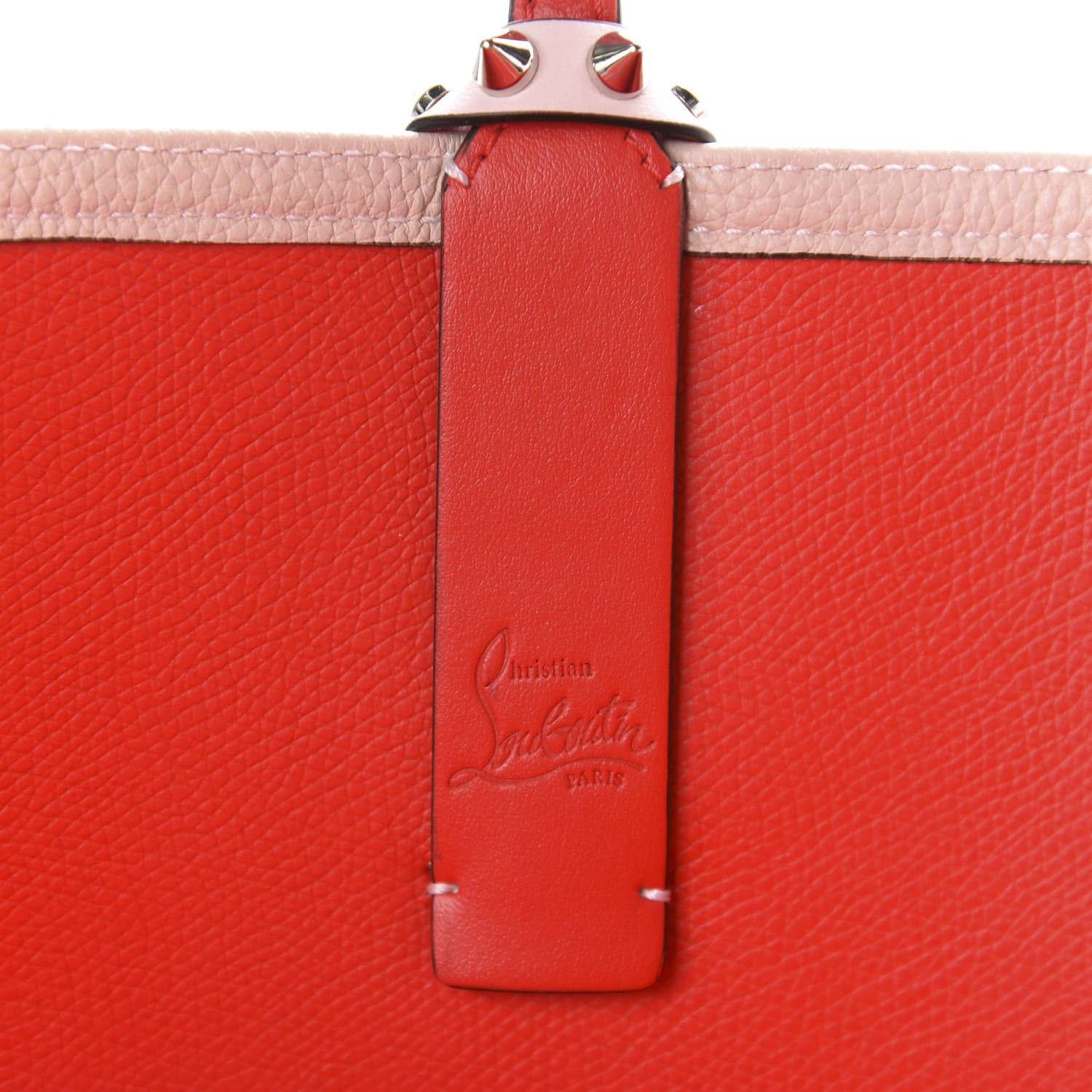 Christian Louboutin Calfskin Spikes East West Cabata Tote Ballerina 8 of 11