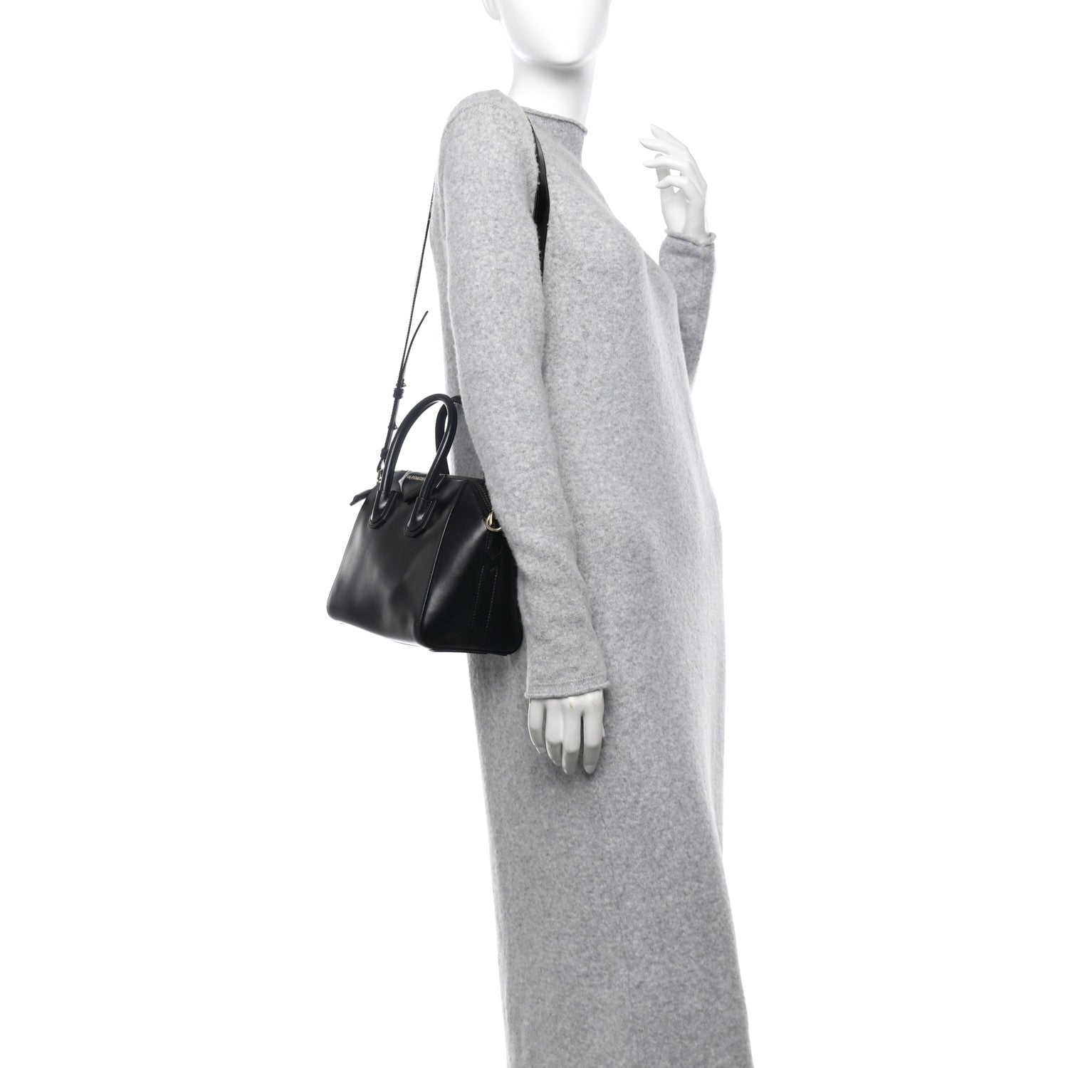 Givenchy Shiny Lord Calfskin Mini Antigona Black 2 of 10