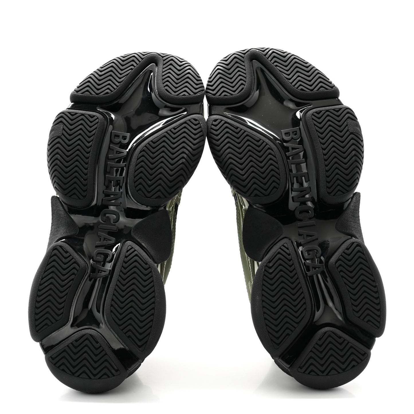 Fabric Mesh Mens Triple S Sneakers 39 Black Kaki