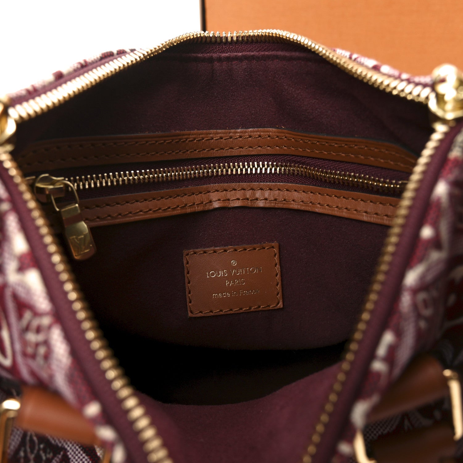 Louis Vuitton Jacquard Since 1854 Speedy Bandouliere 25 Bordeaux 6 of 10