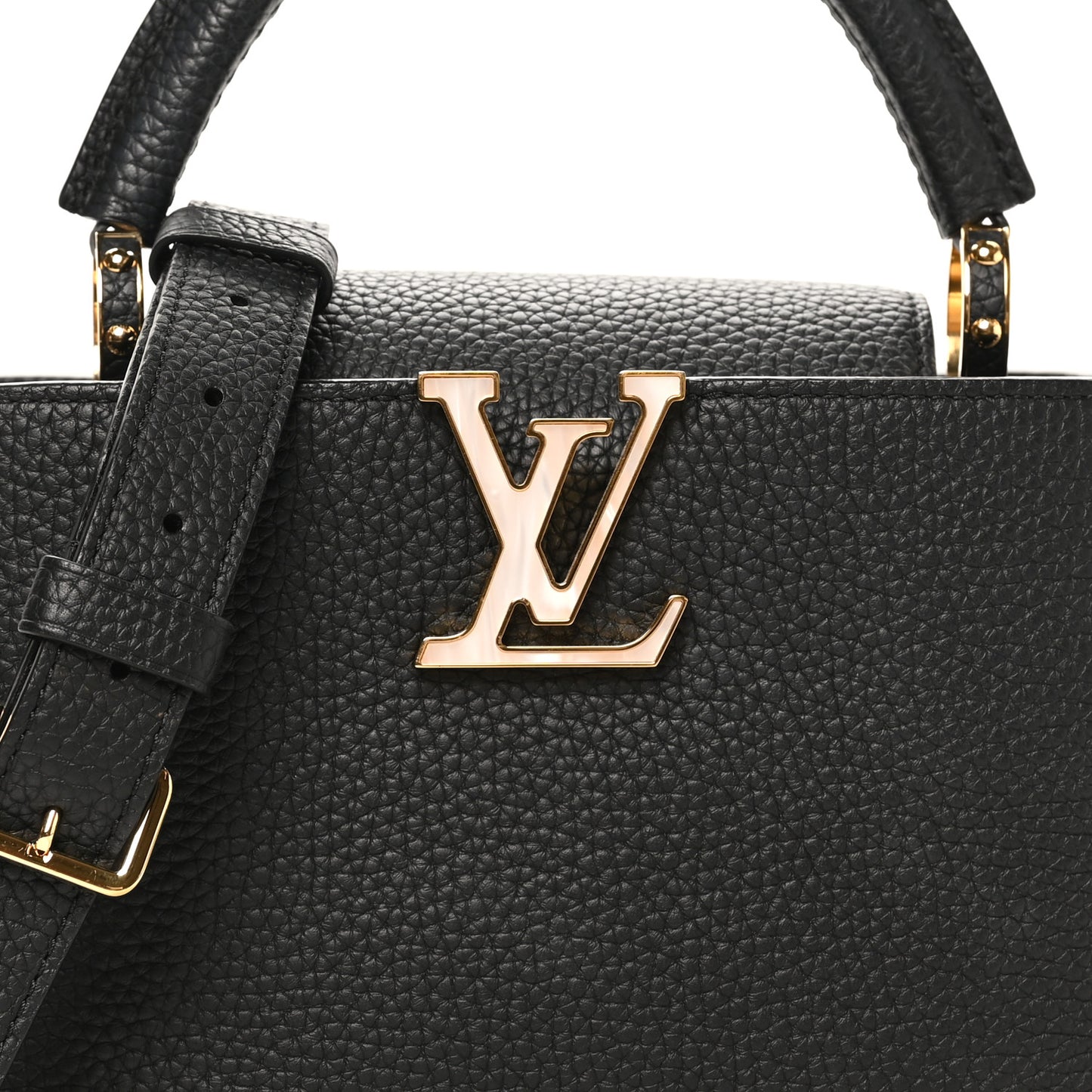 Taurillon Mother of Pearl Capucines BB Black